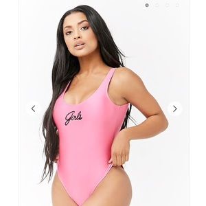 ‘Girls’ Graphic One-Piece Swimsuit